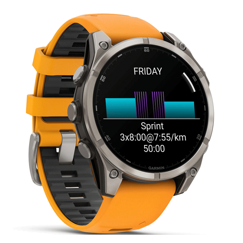 שעון ספורט fēnix® 8 – 47mm AMOLED Sapphire TITANIUM Garmin