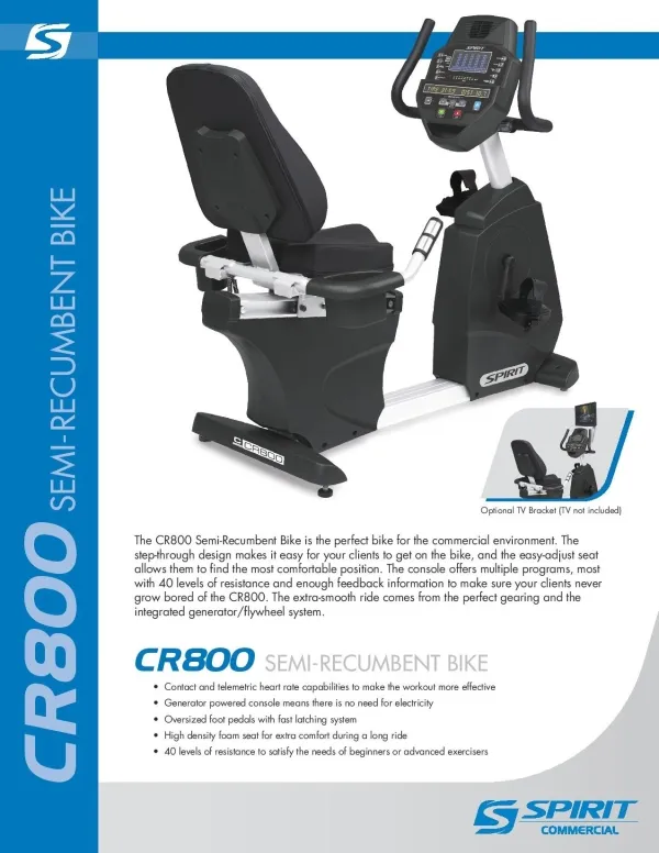 אופני משענת SPIRIT CR800 מתצוגה כחדש