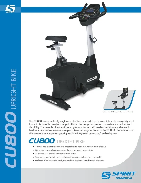 אופני כושר SPIRIT CU800 מתצוגה כחדש