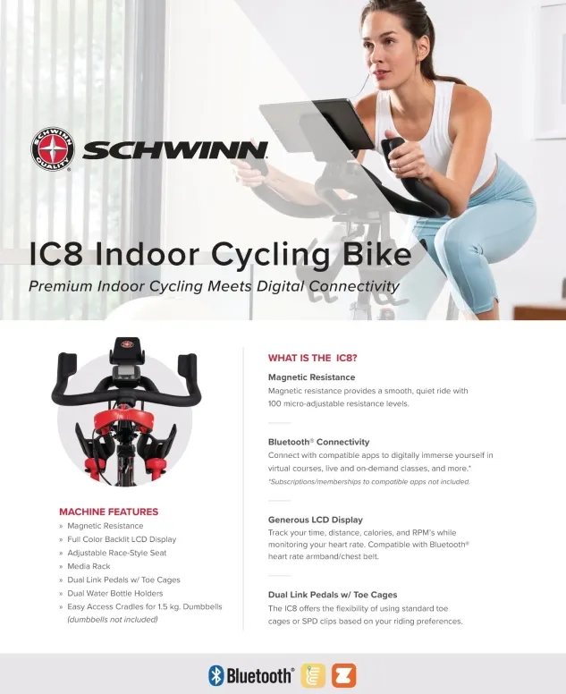 אופני ספינינג 800 / Schwinn IC8 מתצוגה כחדש