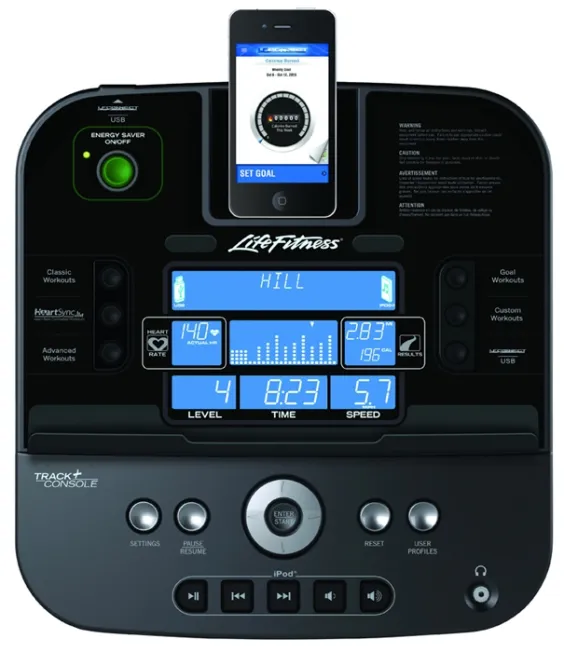 אופני כושר משענת RS3 מסדרת Lifecycle עם מסך TRACK