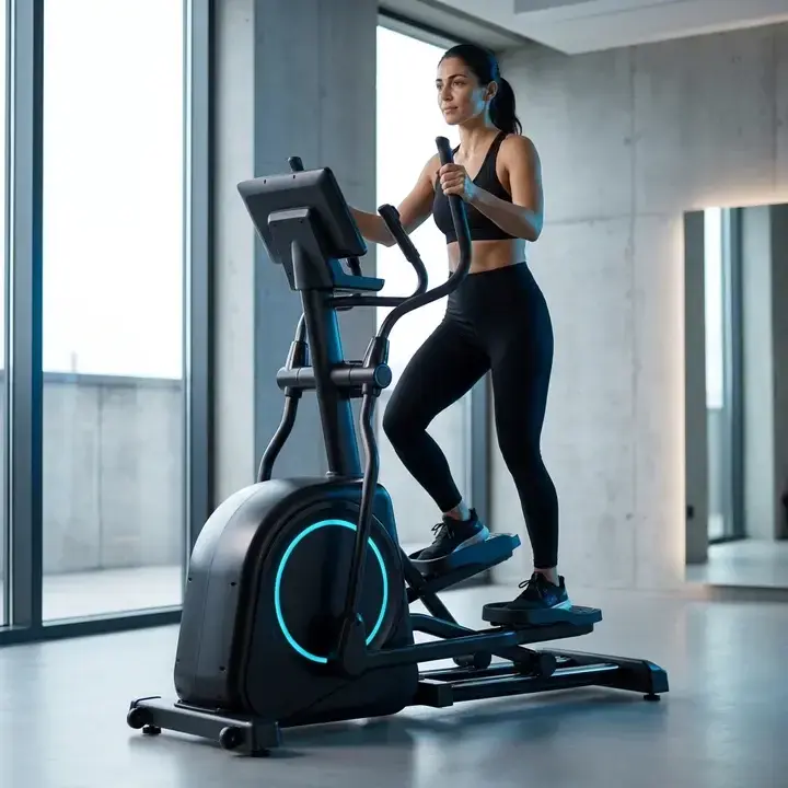 אליפטיקל מסחרי עם מסך מגע אינטראקטיבי – KETTLER ELLIPTICAL FLOW PRO 15.6” TFT